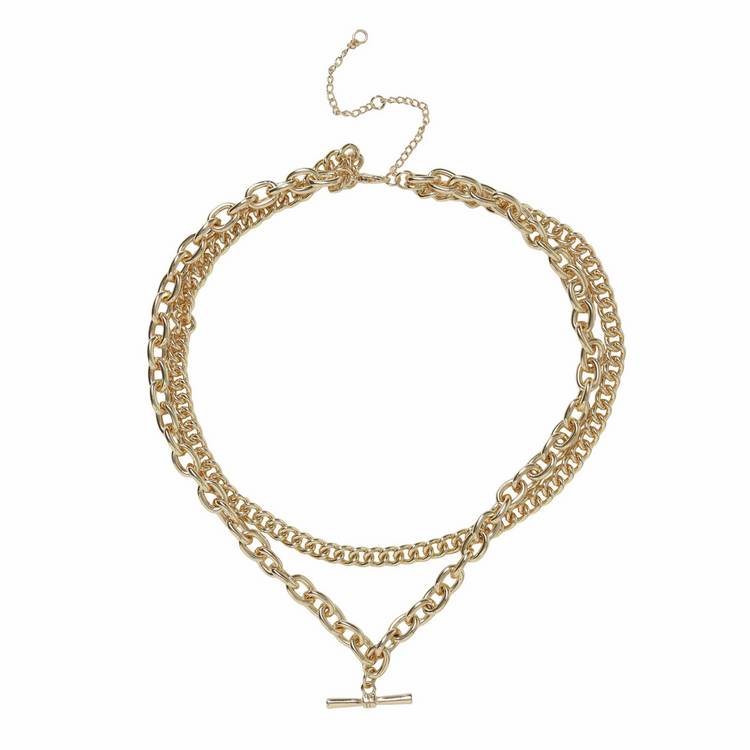 Liars & Lovers gold tone layered necklace, imported from the UK