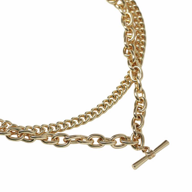 Liars & Lovers gold tone layered necklace, imported from the UK
