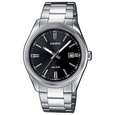 Argos Casio Analogue Black Dial Stainless Steel Bracelet Watch- Buy online at McGrocer