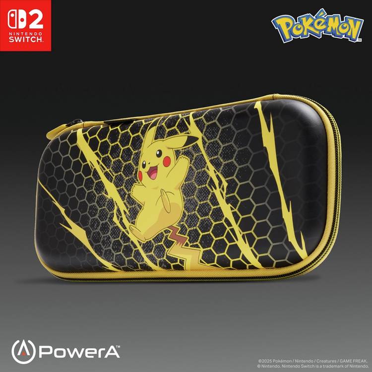 PowerA Pikachu Storm Nintendo Switch 2 case, imported from UK