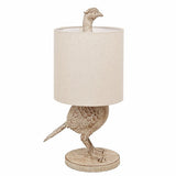 Hestia wood effect pheasant table lamp 21 inch (British brand)