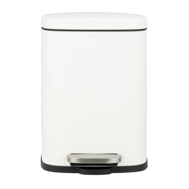 Argos Home white 5 litre rectangular pedal bin, UK version