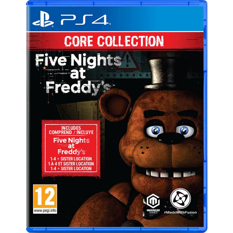 Five Nights at Freddy's Core Collection PS4 game cover - British product