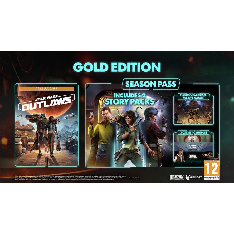 Star Wars Outlaws Gold Edition Nintendo Switch 2 game, imported from the UK