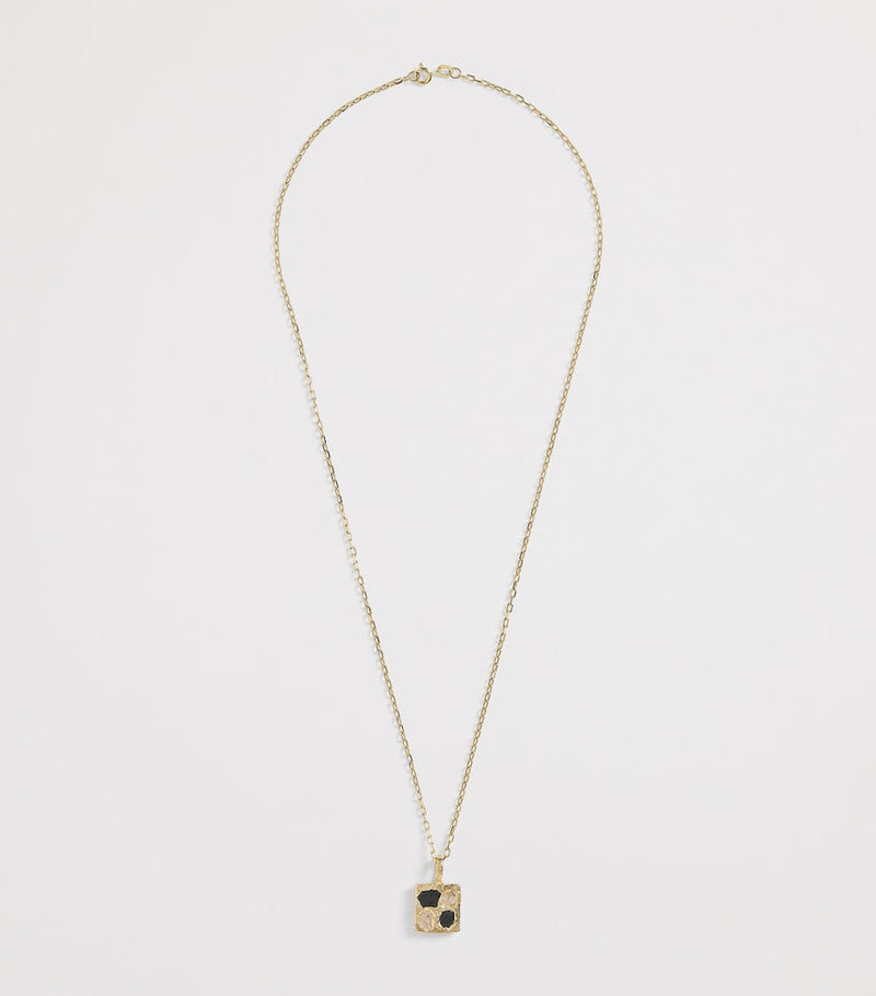 THE OUZE yellow gold sapphire scatter necklace - British product