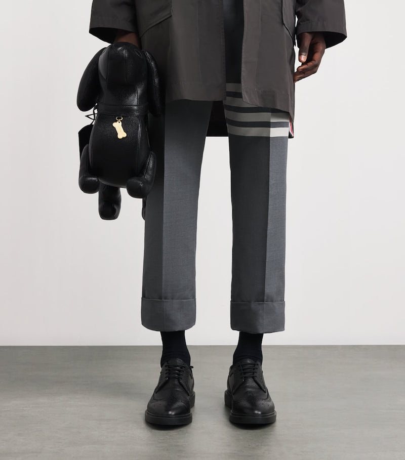 Thom Browne Leather Hector top-handle bag with dog shape, imported from the UK