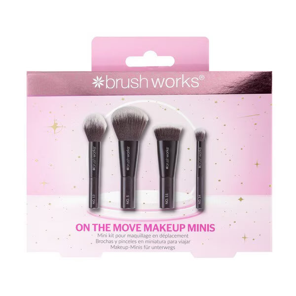 Brushworks On The Move Makeup Minis 4 Piece Brush Set - British product