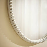 Argos Home grey beaded wooden wall mirror 76cm, imported from the UK