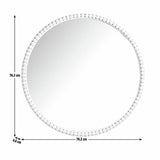 Argos Home grey beaded wooden wall mirror 76cm, imported from the UK