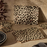 Argos Home leopard print placemats and coasters set, imported from the UK