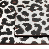 Argos Home leopard print placemats and coasters set, imported from the UK