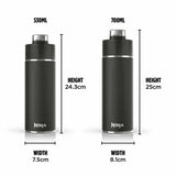 Ninja Thirsti black travel bottle 700ml - British product