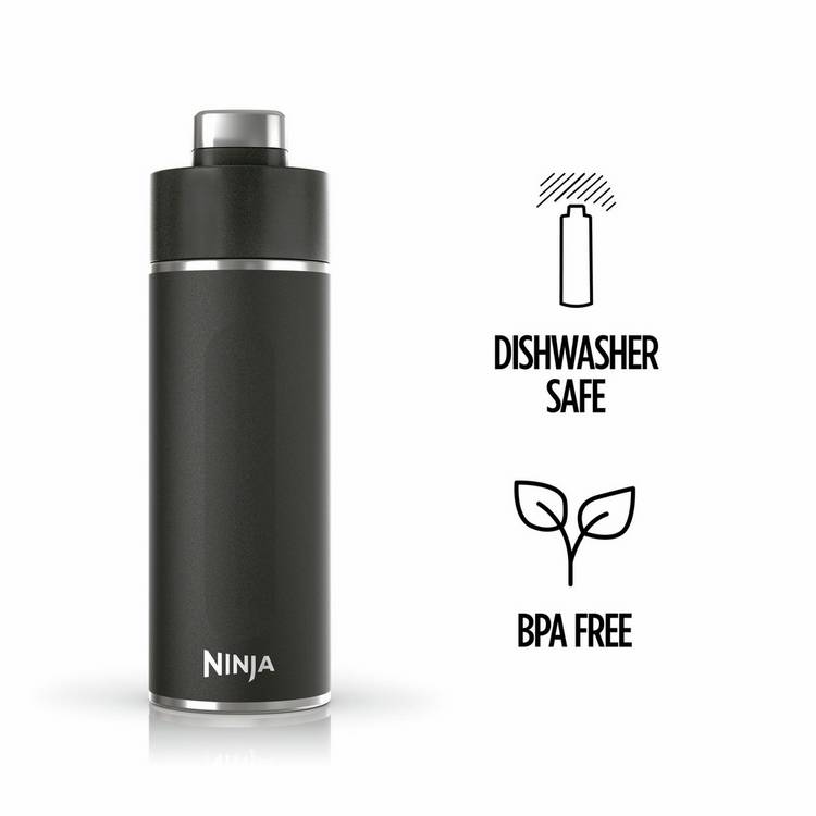 Ninja Thirsti black travel bottle 700ml - British product
