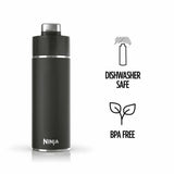 Ninja Thirsti black travel bottle 700ml - British product