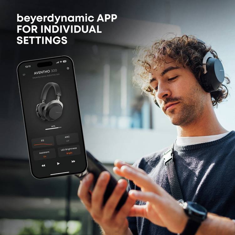 beyerdynamic wireless over-ear headphones grey, UK version