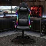 Deltaco RGB faux leather gaming chair black - British product