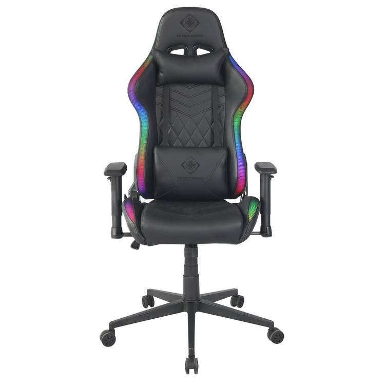 Deltaco RGB faux leather gaming chair black - British product