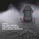 Deltaco RGB faux leather gaming chair black - British product