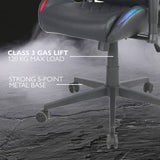 Deltaco RGB faux leather gaming chair black - British product