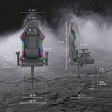 Deltaco RGB faux leather gaming chair black - British product