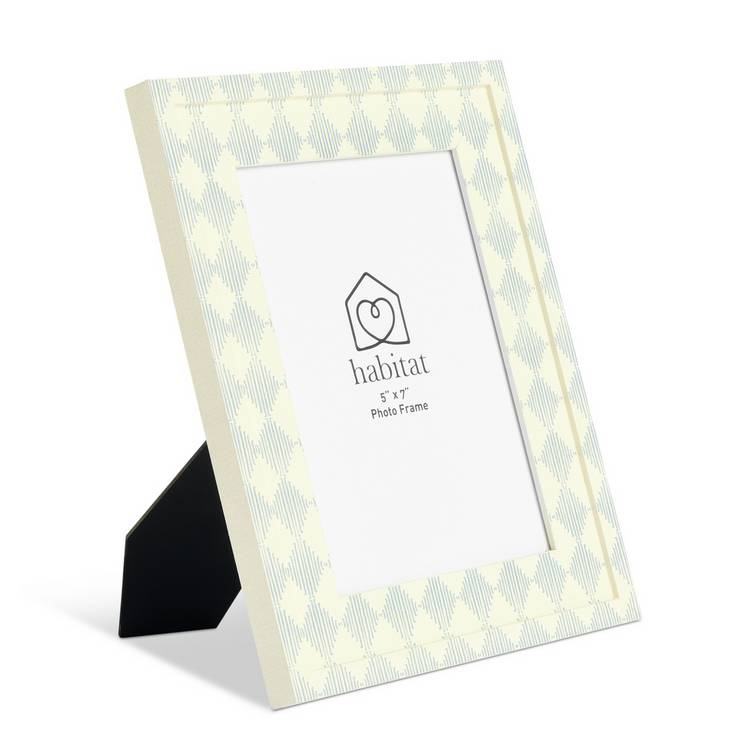 Habitat Harlequin printed blue picture frame 5x7 inch (British brand)