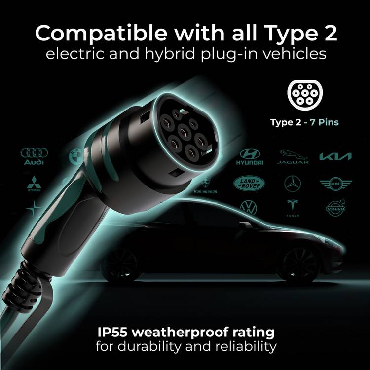 Masterplug Type 2 7.4kW EV Charger - British product