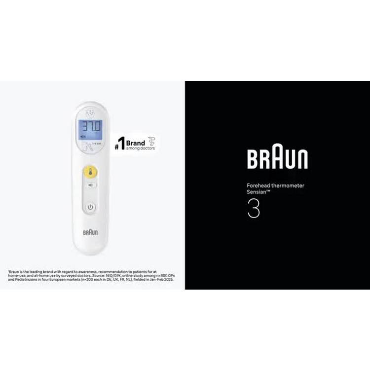 Braun Sensian 3 non-contact forehead thermometer - British product
