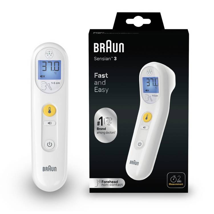 Braun Sensian 3 non-contact forehead thermometer - British product