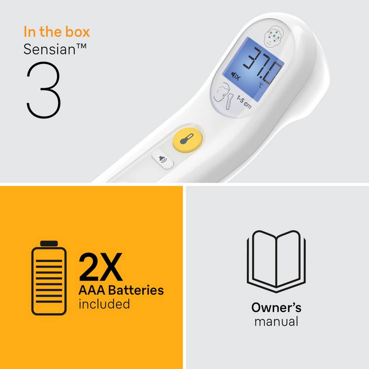 Braun Sensian 3 non-contact forehead thermometer - British product