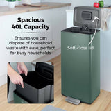 Tower forest green pedal bin 40 litre capacity (British brand)