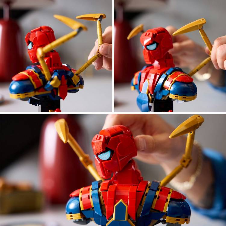 LEGO Iron Spider-Man bust building set 379 pieces, UK version