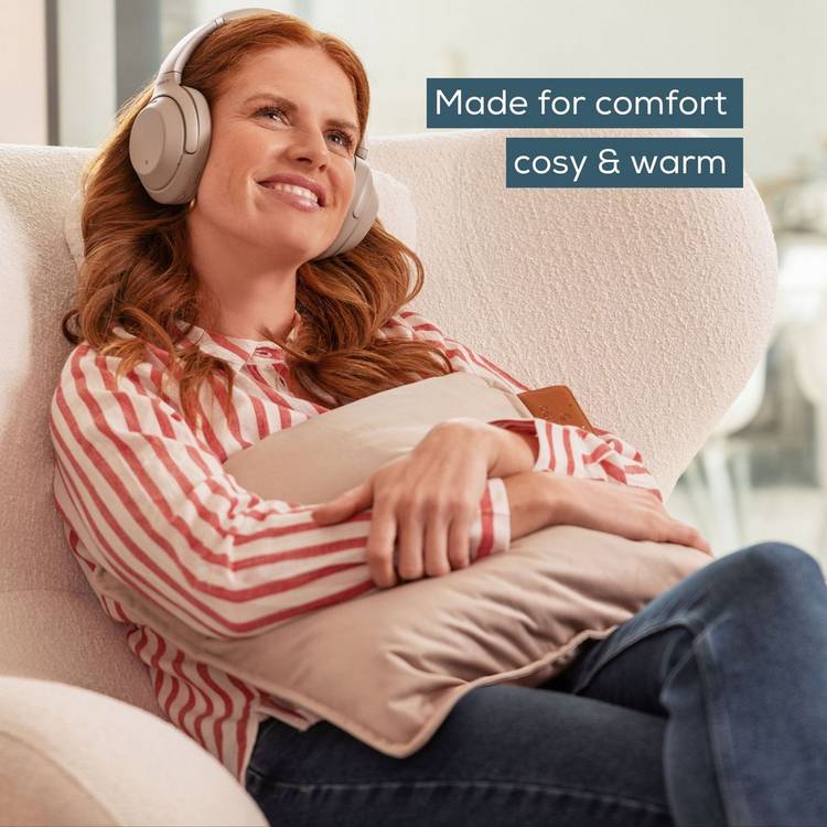 Beurer heated cushion in Taupe, imported from the UK