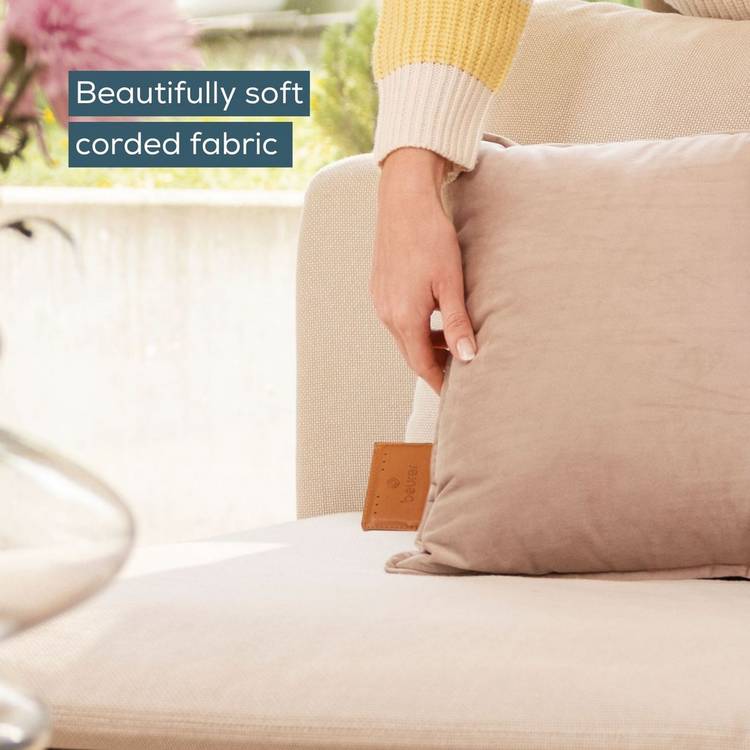 Beurer heated cushion in Taupe, imported from the UK