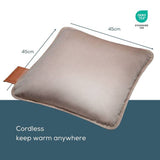 Beurer heated cushion in Taupe, imported from the UK