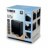 Tower twin compartment recycling pedal bin 40L black - British product
