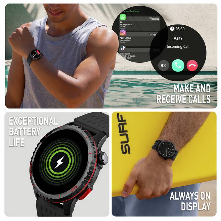 Reflex Active SeaVenture AMOLED GPS smart watch black, UK version