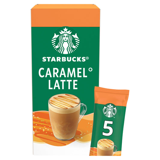 Starbucks Caramel Latte Premium Instant Coffee, 5x21.5g Sachets 107.5g GOODS Sainsburys   