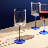 Habitat blue stem wine glasses set of 4, imported from the UK
