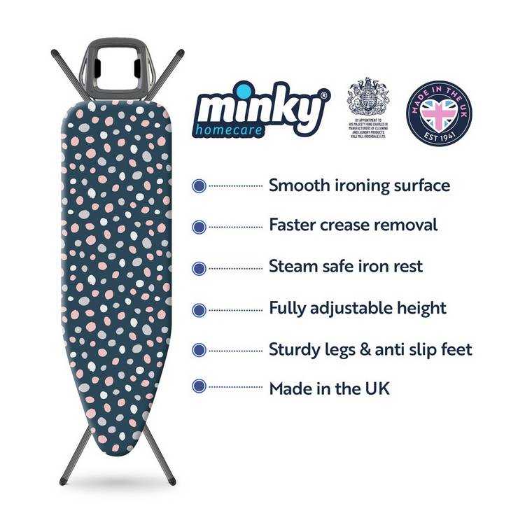 Minky ironing board navy 114x38cm - British product