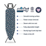 Minky ironing board navy 114x38cm - British product