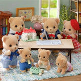 Sylvanian Families Biscuit Bear Family playset - British product