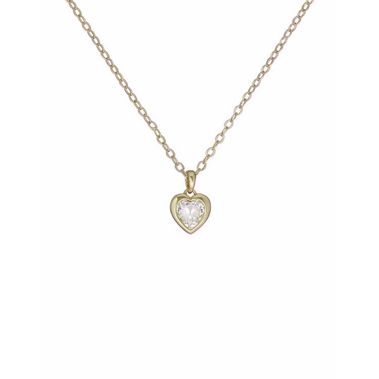 Ted Baker Hannela crystal heart pendant necklace yellow gold (British brand)