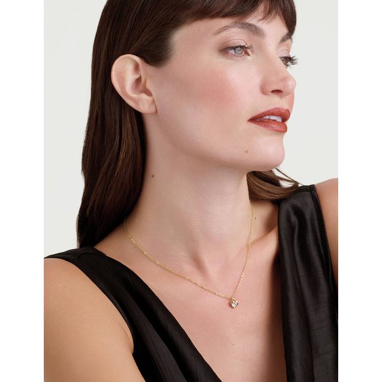 Ted Baker Hannela crystal heart pendant necklace yellow gold (British brand)