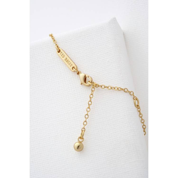 Ted Baker Hannela crystal heart pendant necklace yellow gold (British brand)