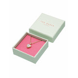 Ted Baker Hannela crystal heart pendant necklace yellow gold (British brand)