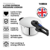 Tower stainless steel pressure cooker 4 litre (British brand)