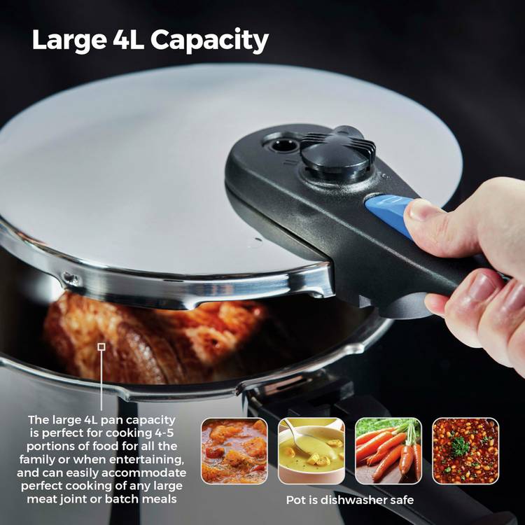 Tower stainless steel pressure cooker 4 litre (British brand)