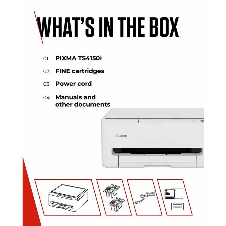 Canon PIXMA TS4150i wireless inkjet printer, imported from the UK