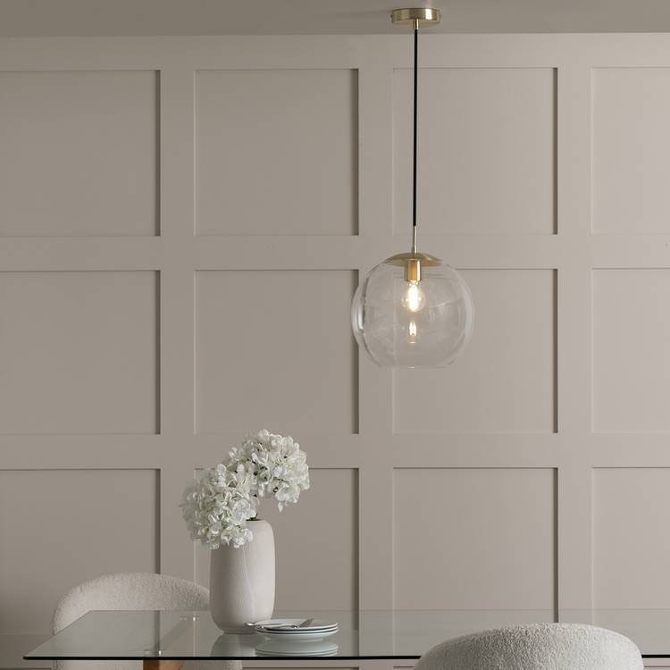 Habitat Coleman brass pendant light 30cm, imported from the UK