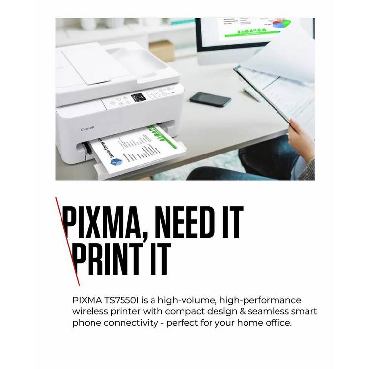 Canon PIXMA TS7550i wireless inkjet printer, imported from the UK
